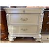 Image 5 : New - Victoria 3 Drawer White nightstand by Cosmos Furniture