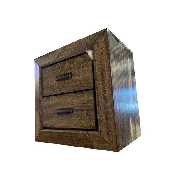 New - Set of 2 Chester Cream Oak Wooden Night Stands