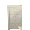 Image 1 : New - Contemporary White 5 Drawer Compact Chest - approx. 27 x 16 1/2 x 48in H (handles inside drawe