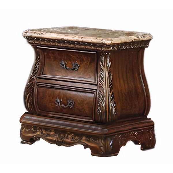 BNIB - Set of 2 Cleopatra Cherry Nightstands with Marble Top