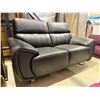 Image 2 : Modern Leather Black Loveseat