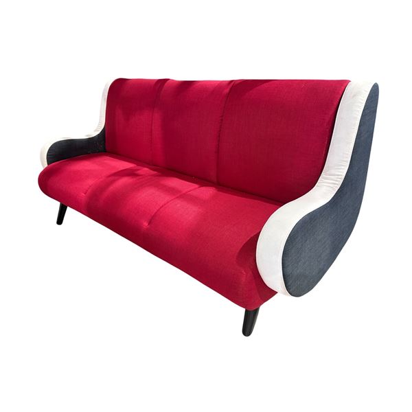 Modern Red & Black "Speedy" Style Sofa