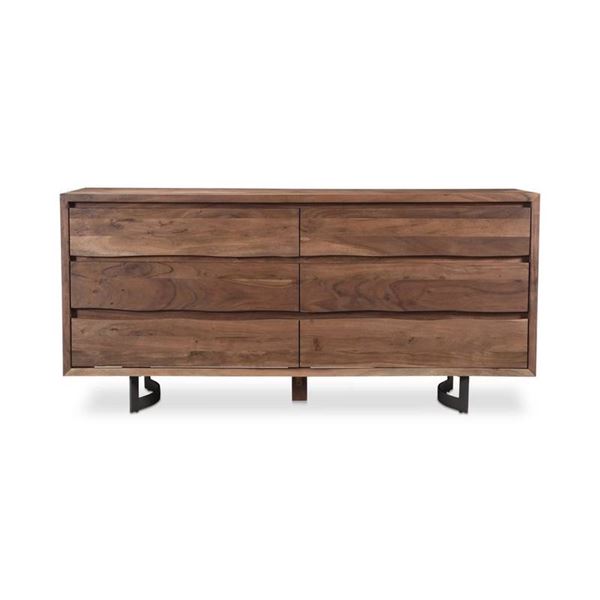 Moe's Bent Dresser Brown-Top Only in box (missing legs and hardware)