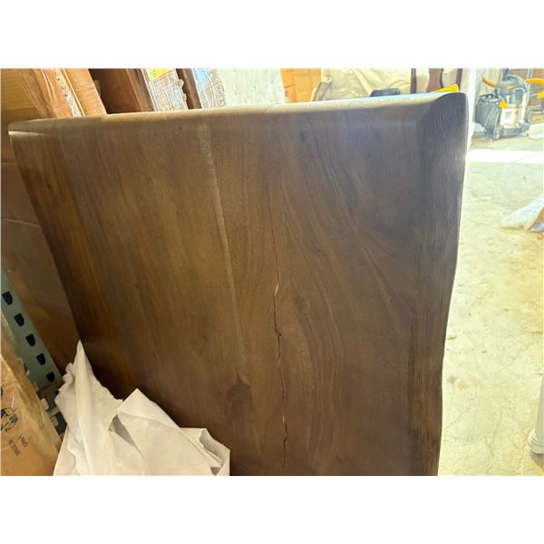 Moe's 55in Live Edge Finished Dining Table top (no legs) with some cracks - 55inx30in