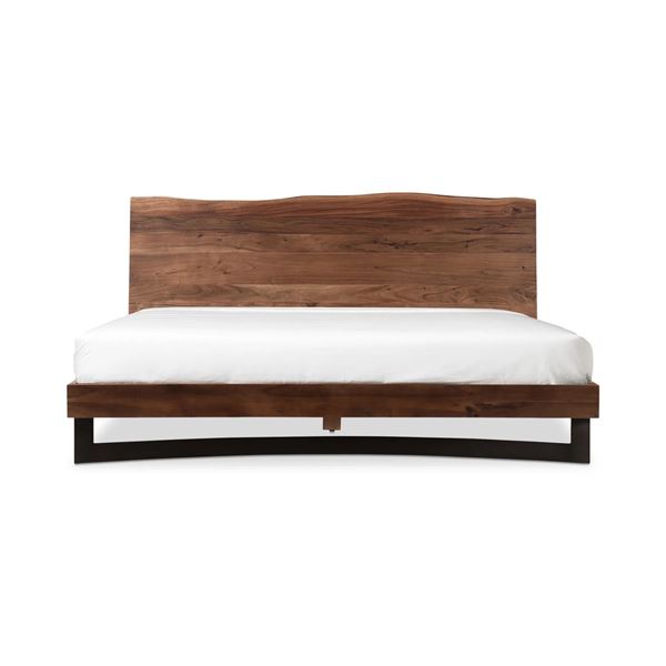 Moe's Bent Queen Bed Brown Footboard and Slats in box (no headboard)