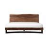 Image 1 : Moe's Bent Queen Bed Brown Footboard and Slats in box (no headboard)