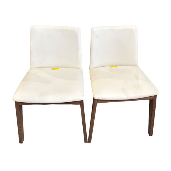 Moe's Deco Dining Chair Cream White PVC