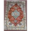 Image 1 : The orange is natural colour 100% Authentic Hand Knotted Wool Persian Rug Handmade in Iran (4.2' Ã[x