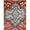 Image 3 : The orange is natural colour 100% Authentic Hand Knotted Wool Persian Rug Handmade in Iran (4.2' Ã[x