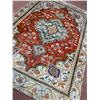Image 4 : The orange is natural colour 100% Authentic Hand Knotted Wool Persian Rug Handmade in Iran (4.2' Ã[x