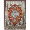 Image 5 : The orange is natural colour 100% Authentic Hand Knotted Wool Persian Rug Handmade in Iran (4.2' Ã[x