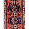 Image 3 : Geometric map with beautiful blue and orange color 100% Authentic Hand Knotted Wool Persian Rug Hand