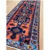 Image 4 : Geometric map with beautiful blue and orange color 100% Authentic Hand Knotted Wool Persian Rug Hand