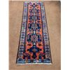 Image 5 : Geometric map with beautiful blue and orange color 100% Authentic Hand Knotted Wool Persian Rug Hand