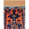 Image 6 : Geometric map with beautiful blue and orange color 100% Authentic Hand Knotted Wool Persian Rug Hand