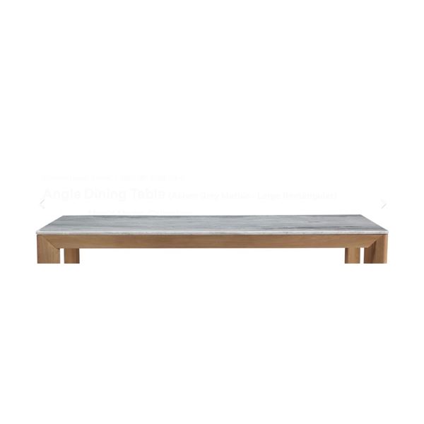 Moe's ANGLE ASK N GREY MARBLE DINING TABLE RECTANGULAR LARGE in box (no base)