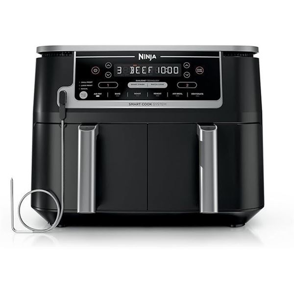 BNIB - Ninja Foodi Smart 2 Basket Air Fryer XL - 10 Quart Capacity - Model no: DZ550 THIS LOT IS LOC