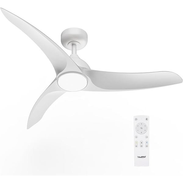TAVZAKE Ceiling Fans with Lights, 56 inch Low Profile Ceiling Fan with Light and Remote Control, Flu