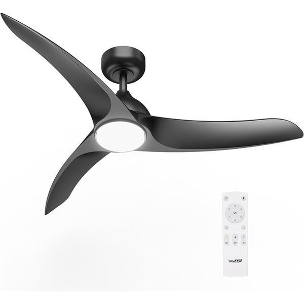 TAVZAKE Ceiling Fans with Lights, 56 inch Low Profile Ceiling Fan with Light and Remote Control, Flu