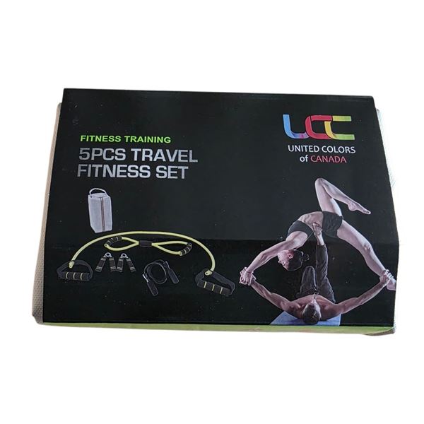 BNIB - Group of 12 - UCC 5Pcs Travel Fitness Set - RV: $ 400 CAD THIS LOT IS LOCATED AT 2635 LILLOOE