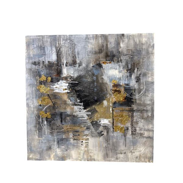 Original Abstract canvas painting signed by artist - approx. 40x40in
