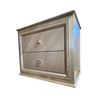 Image 1 : 2 drawer silver night stand