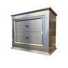 Image 1 : 2 drawer silver night stand