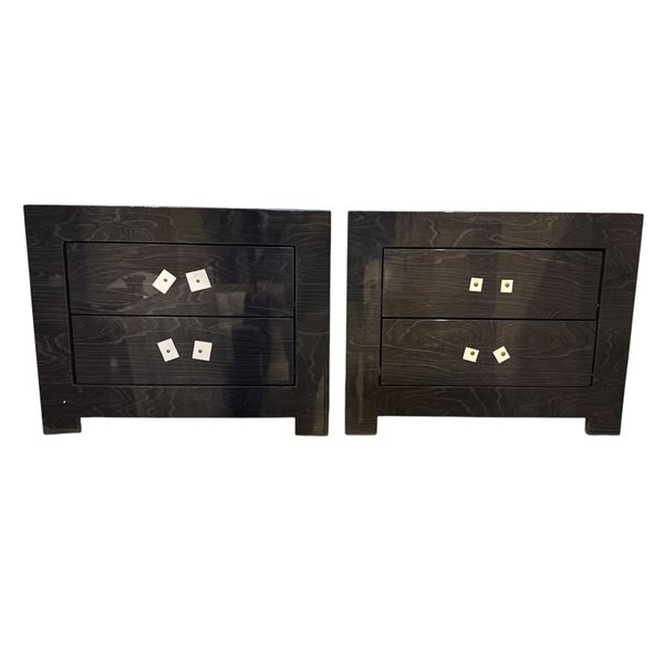 Set of 2 New night stands drawer handles inwards