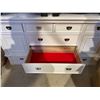 Image 2 : Elegant white 8 drawer 2 door white dresser