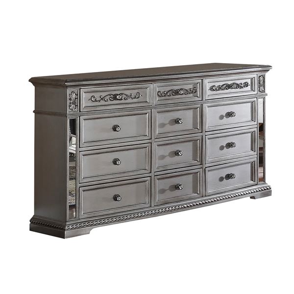 BNIB - Pamela glazed silver dresser