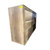 Image 1 : 6 drawer light brown dresser (black handles)