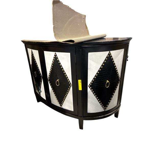 Fancy black & white with bronze pin heads dresser