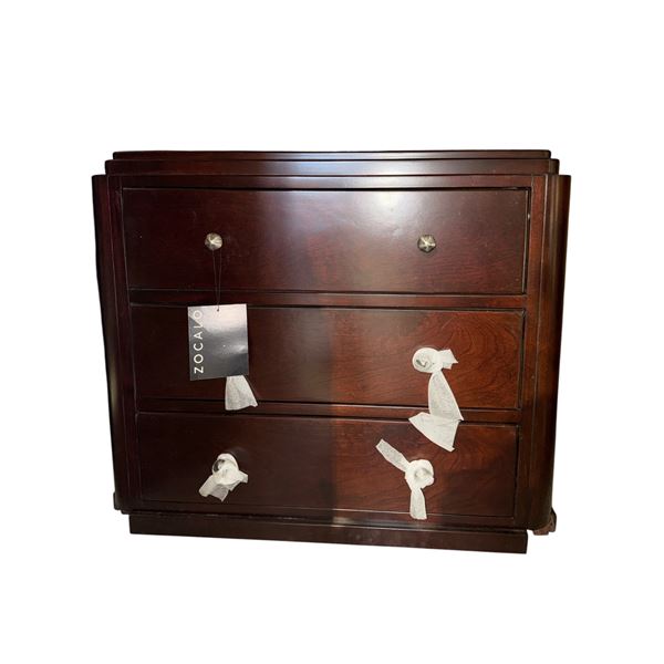 New - Zocalo 3 drawer cherry wood end table/chest