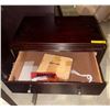 Image 3 : New - Zocalo 3 drawer cherry wood end table/chest