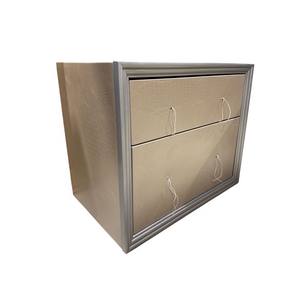 New - 2 drawer diamond handles night stand
