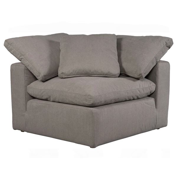 Moe's Home Terra Condo Corner Chair - Light Grey Smart Fabric in Box