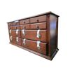 Image 3 : Dark Cherry 6-Drawer Dresser, H30" x W61" x D18" (wear on the corners)