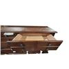 Image 4 : Dark Cherry 6-Drawer Dresser, H30" x W61" x D18" (wear on the corners)