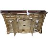 Image 3 : French Provincial Style Champagne Gold Dresser, H39" x W68" x D20"