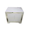 Image 1 : White 2-Drawer Nightstand, H26" x W26" x D17" (handles inside drawer)