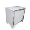Image 2 : White 2-Drawer Nightstand, H26" x W26" x D17" (handles inside drawer)