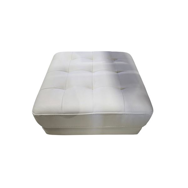 White Square Ottoman, W26"