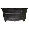 Image 1 : Black 2-Drawer Chest, H28" x W45" x D22" (wear on the corners and edges)