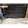 Image 2 : Black 2-Drawer Chest, H28" x W45" x D22" (wear on the corners and edges)