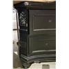 Image 3 : Black 2-Drawer Chest, H28" x W45" x D22" (wear on the corners and edges)