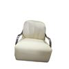 Image 2 : White & Chrome Accent Chair