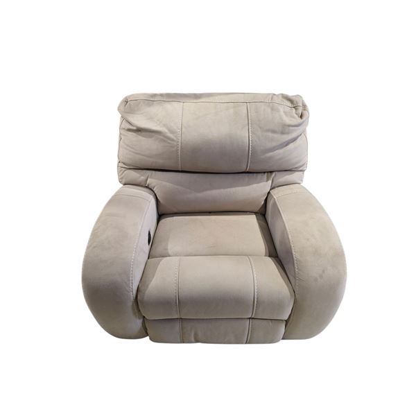 Plush Beige Recliner