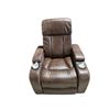 Image 1 : Amax Leather Brown Faux Leather Home Theater Recliner