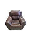 Image 1 : Natuzzi Italia Oversized Plush Brown Faux Leather Armchair