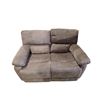 Image 1 : Plush Brown Fabric Loveseat